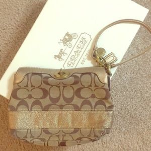Gold Coach wristlet